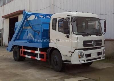 8m3 Dongfeng Skip Loader Truck 5ton Roll-off Waste Collector 8cbm Swing Arm Garbage Truck Nigeria