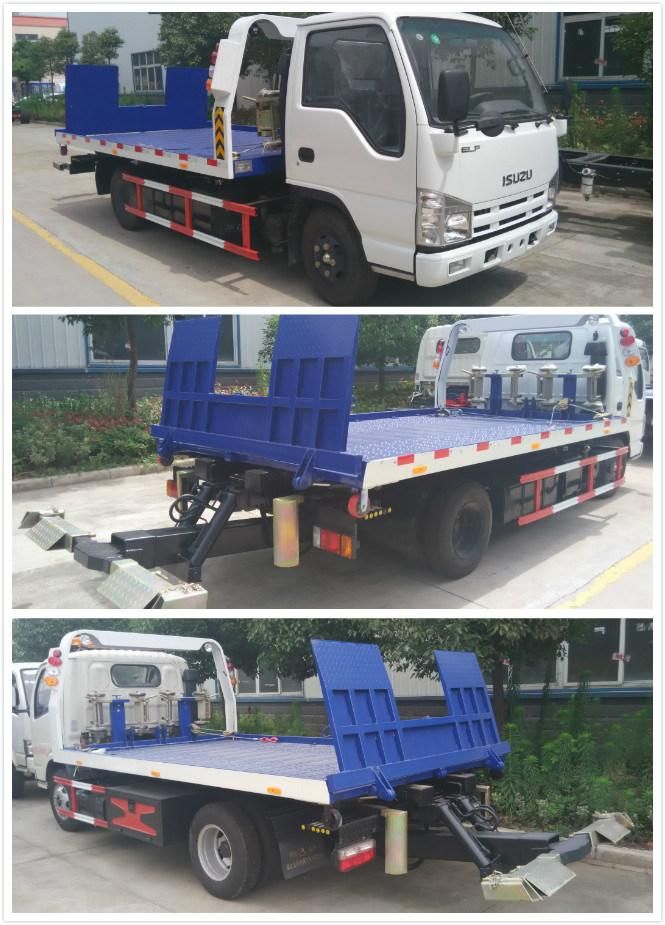 Isuzu 600p 4*2 Light Duty Road Recovery Flatbed Wrecker Truck