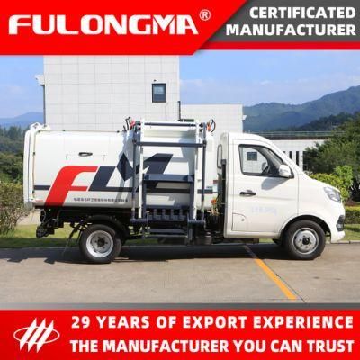 Fulongma 3t Small Duty Side Loaded Garbage Truck for Indonesia