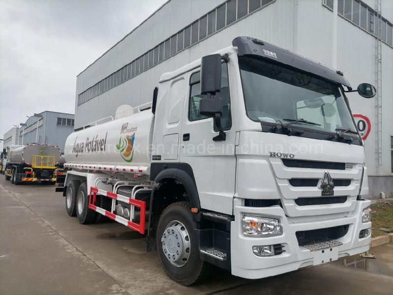 Sinotruck HOWO 20000liter SS304 Mobile Tanker Drink Potable Water Transport Truck