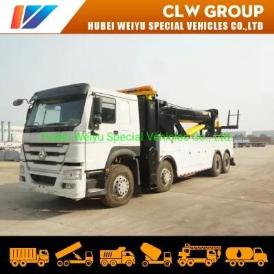 Sinotruk HOWO 8X4 380HP 50 Tons Boom Underlift Road Recovery Wrecker Tow Rotator Wrecker Towing Truck Price
