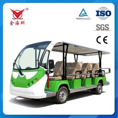 High Quality Made in China Low Speed 30km/H 14 Seats Electric Sightseeing Bus Shuttle Bus