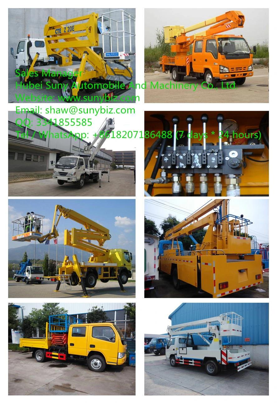 16m 10 Ton 20 Ton Hydraulic Rising Boom Bucket Construction Work Platform Truck