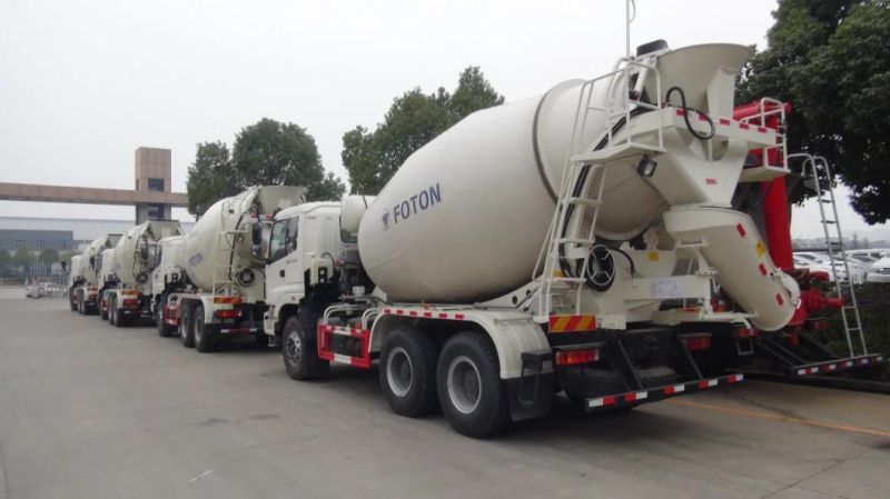 Foton 10 Cubic Meters 12cbm Concrete Mixer Truck Cement Transportation Concrete Pump Machine Construction Machinery