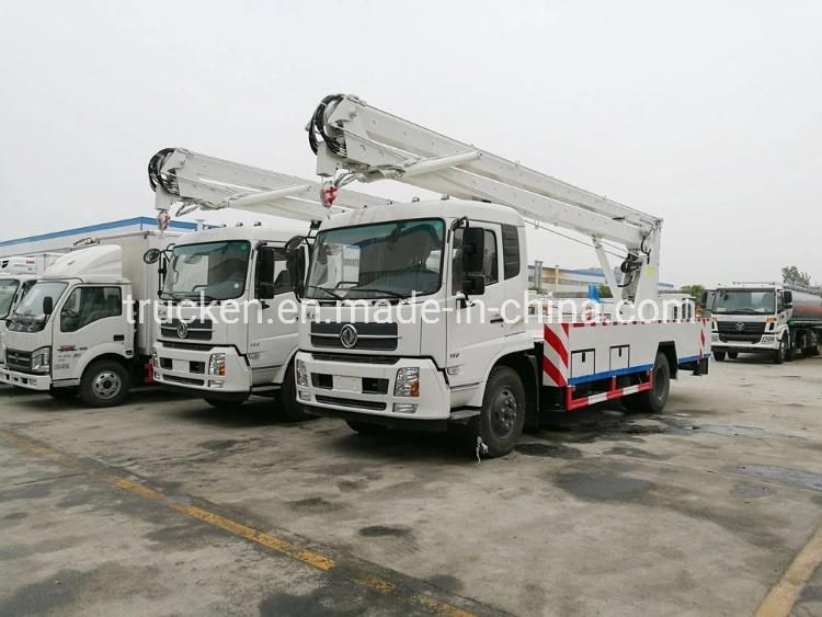 20meter 22meters 65feet 72 Feet Dongfeng Kingruntelescopic Bucket Boom Truck with 200kg Equipment Hoisting Crane