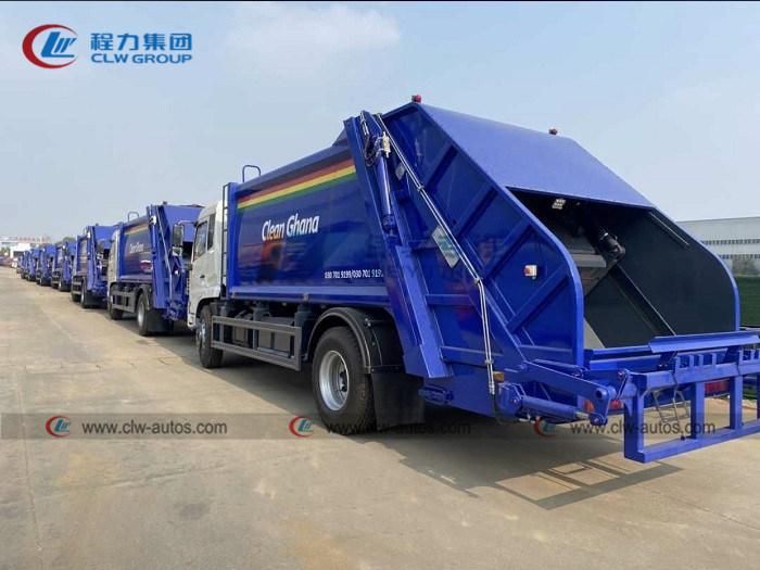 Dongfeng 12m3 12cbm Refuse Collector Transport Compactor Trucks 7.2tons 8t Compressed Garbage Truck to Ghana