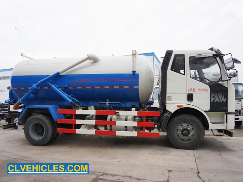 FAW 10cbm 6wheeler Fecal Sludge Sewer Cleaning Truck