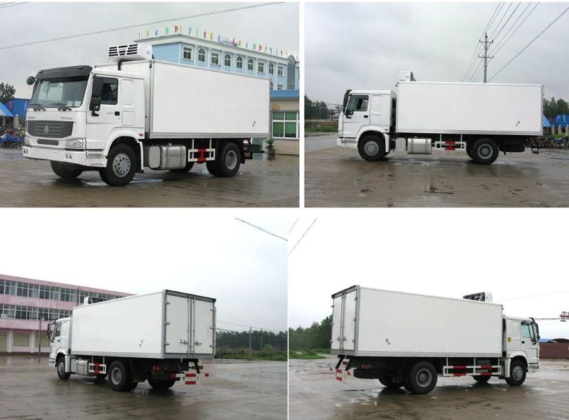 Famous Brand HOWO 4X2 Refrigerated Freezer Van Trucks 8tons on Sale