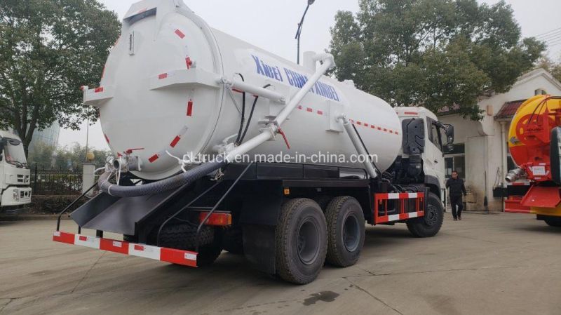 Dongfeng Kinland Heavy Duty 6X4 20m3 18m3 Vacuum Toilet Sewage Suction Truck for Sale