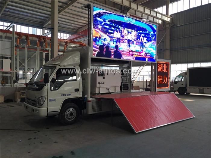 Forland Mobile Billboard Truck Mounted LED Advertising Panels Full Color LED Screen with Hydraulic Stage and Lifting System for Sale