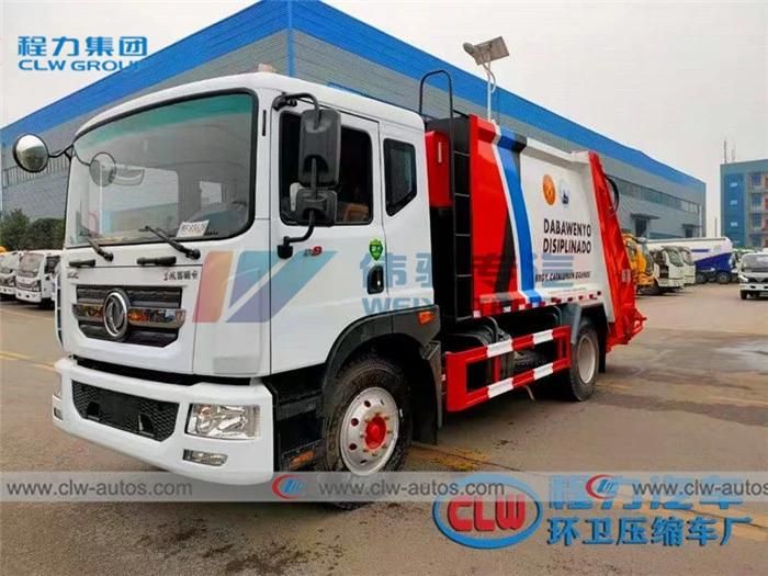 Dongfeng D9 8tons 10tons 10m3 12m3 Garbage Compactor Truck Rear Loader Disposal Collection Truck for Phillipines