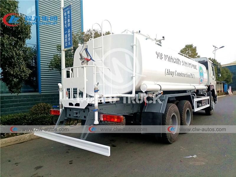 20000liters 20m3 20tons Sinotruk HOWO Water Delivery Truck Water Sprinkler Water Bowser Truck for Africa Middle East Southeast Asia