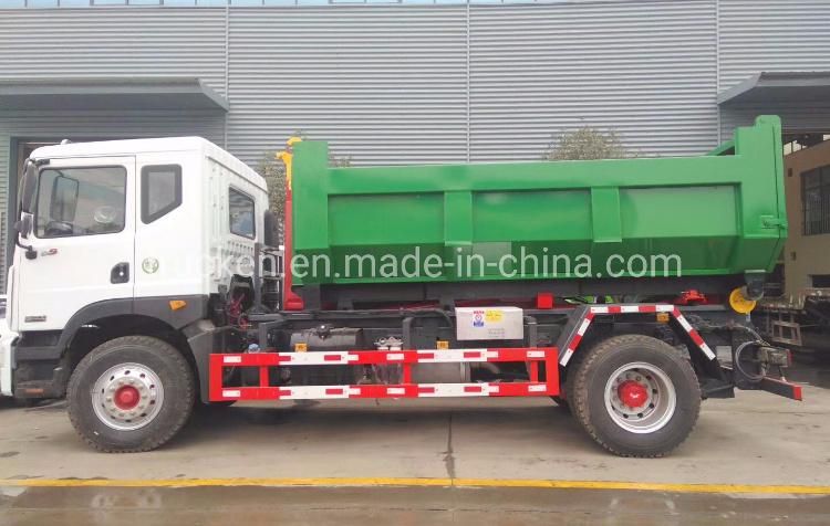 Front Loader Garbage Waste Collection Vehicle 12m3 13m3 14m3 15m3 Container Attachable Hook Lift Garbage Truck