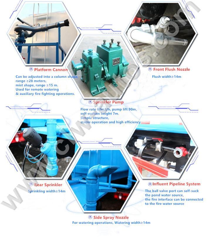 10tons Watering Truck 4X2 China Dongfeng Diesel Engine Good Price Factory Selling 10cbm Road Cleaning Truck