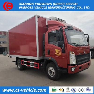 Sinotruk HOWO 4X2 5tons Refrigerator Truck 5tons Freezer Truck Van Refrigerated Truck