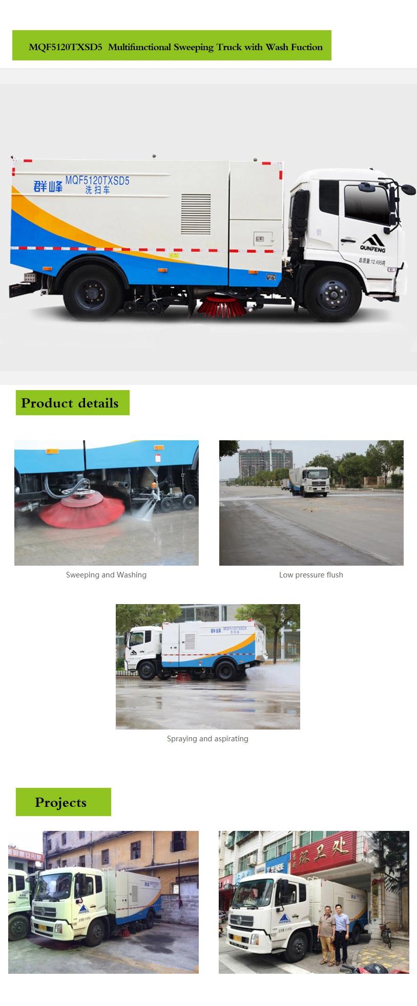 Cleaning and Water Cleaning Truck/Road Cleaning Truck Street Sweeper Truck