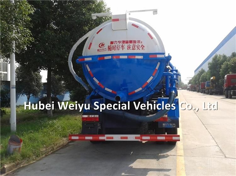 Dongfeng 8000liters 8tons Liquid Waste Septic Suction Cleaning Tanker Truck