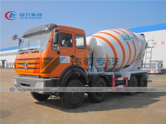 North Benz/HOWO/Dongfeng 12-Wheel 8X4 Cement Mixer Trucks Drum Concrete Transport Mixer Tank Truck for Cote d′Ivoire