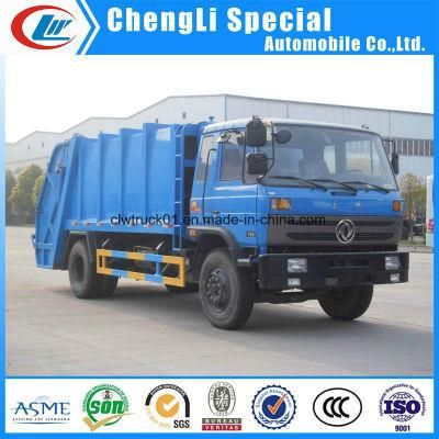 12cbm Dongfeng 10tons Hydraulic Lifting Garbage Truck