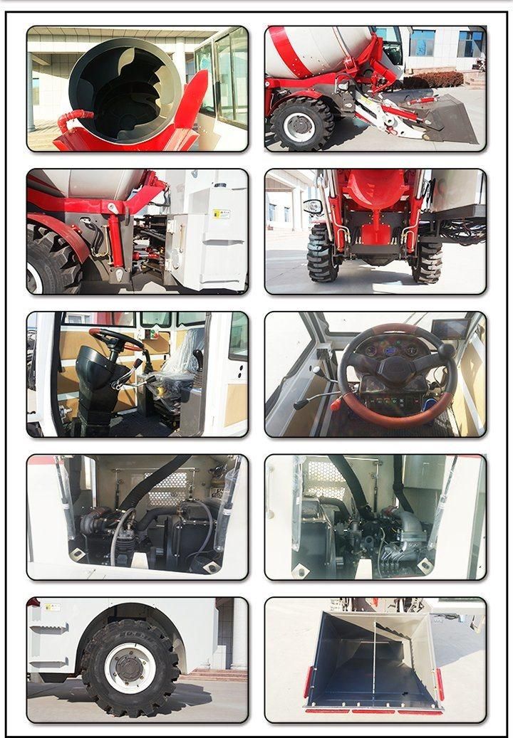 2.8m3 Chinese Cheap Price Portable Mobile Diesel Concrete Mixer Truck with Automatic Weighting System