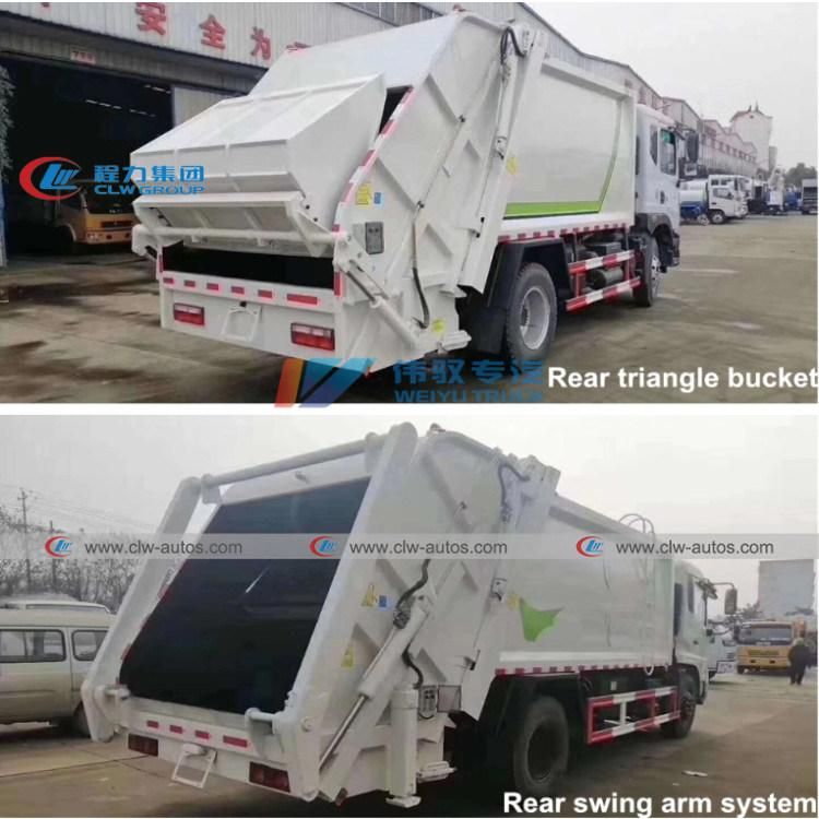 Shacman L3000 4X2 14m3 Rear Loader Waste Recycling Truck Garbage Collection Truck 14cbm Garbage Compactor Truck