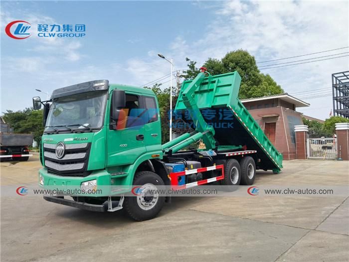 Foton Hook Lifting Container Truck 20cbm Garbage Truck 20tons Waste Treatment Truck