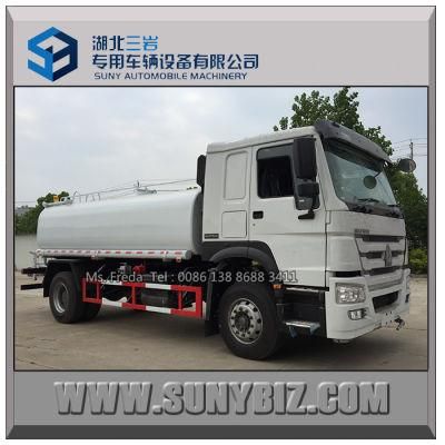 Rhd LHD Sinotruk HOWO 266HP 290HP 15000L Stainless Steel Water Truck