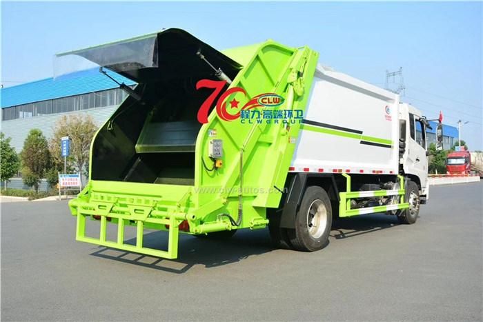 14m3/8tons/10tons Dongfeng Garbage Compactor Truck High Pressure Compressed Rubbish Collector