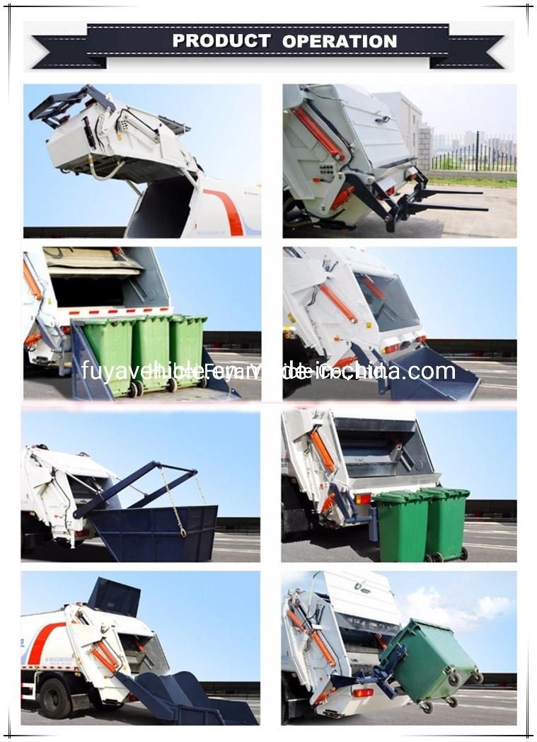 Shacman Brand 14 Cbm Rear Compactor Refuse Garbage Truck with Rear Loader