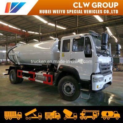 Sinotruk 12000 Liters Vacuum Suction Sewer Cleaning Sewage Tanker Truck