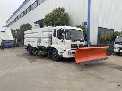 Dongfeng 10m3 12m3 Street Cleaner Sweeper and Cleaning Truck with Snow Shovel