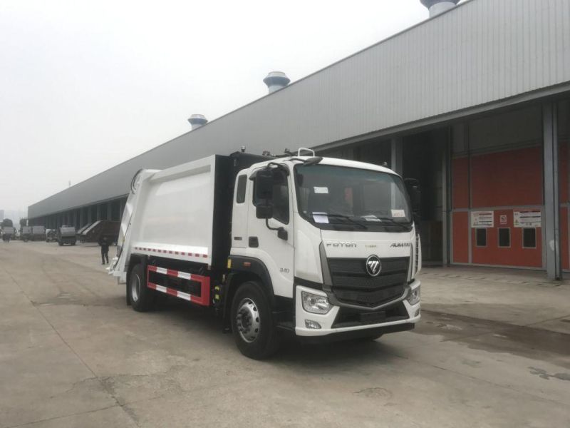 Factory Directly Selling Foton Auman 10m3 12m3 14m3 Capacity Compressed Garbage Truck 10 Ton 12ton Compactor Garbage Truck