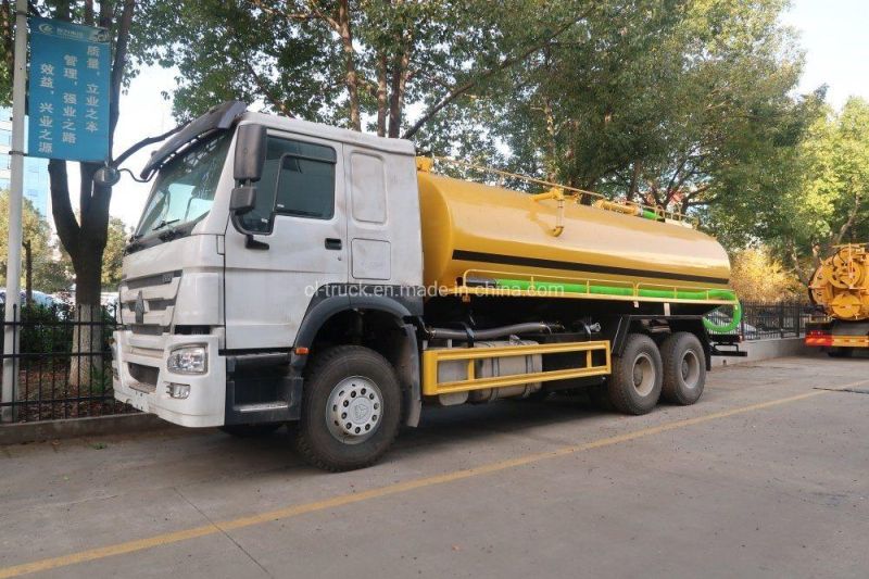 HOWO 20tons Fecal Toilet Cleaning Vacuum Pump Suction Tank Truck