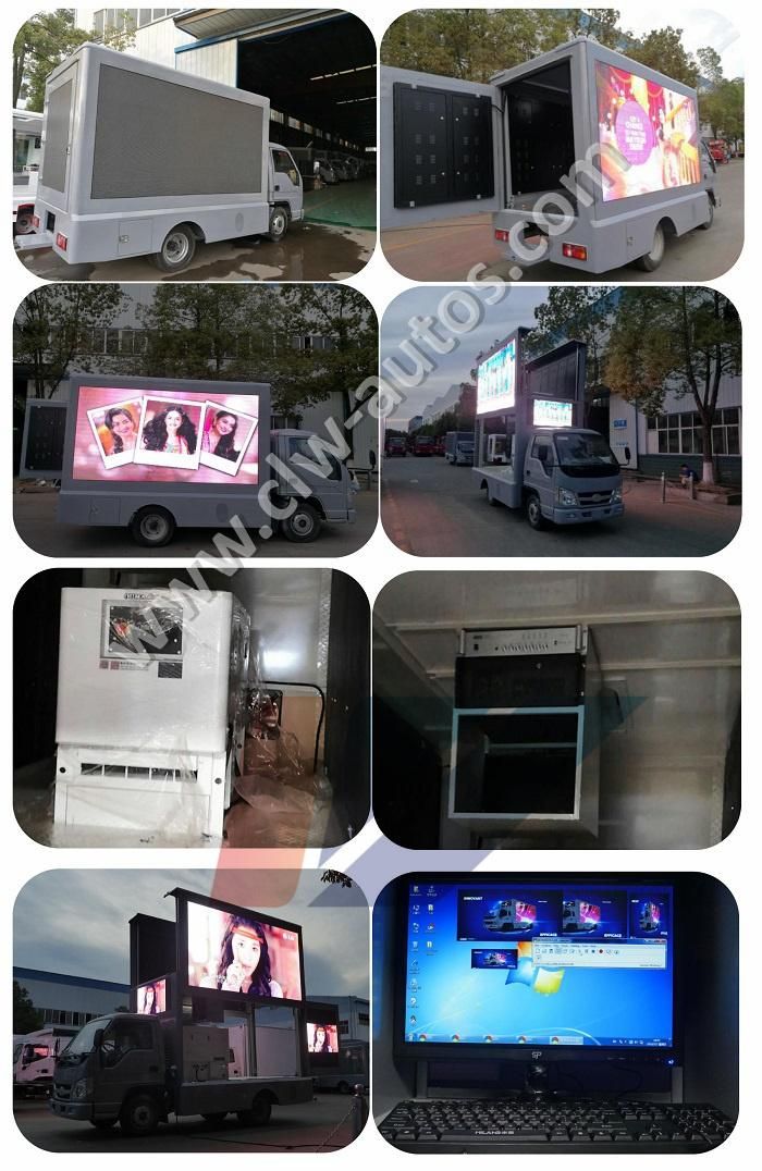 China 4*2 Mobile P4 P5 P6 3-Sides Billboard LED Advertisement Advertising Truck on Factory Price