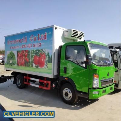 HOWO 5 Tons Refrigerated Truck Fresh Vegetables Truck