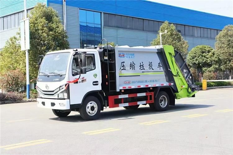 New Design of 6m3 Compress Garbage Truck Loaded Urban Garbage with 240L or 660L Trash Bin for Environmental Sanitation