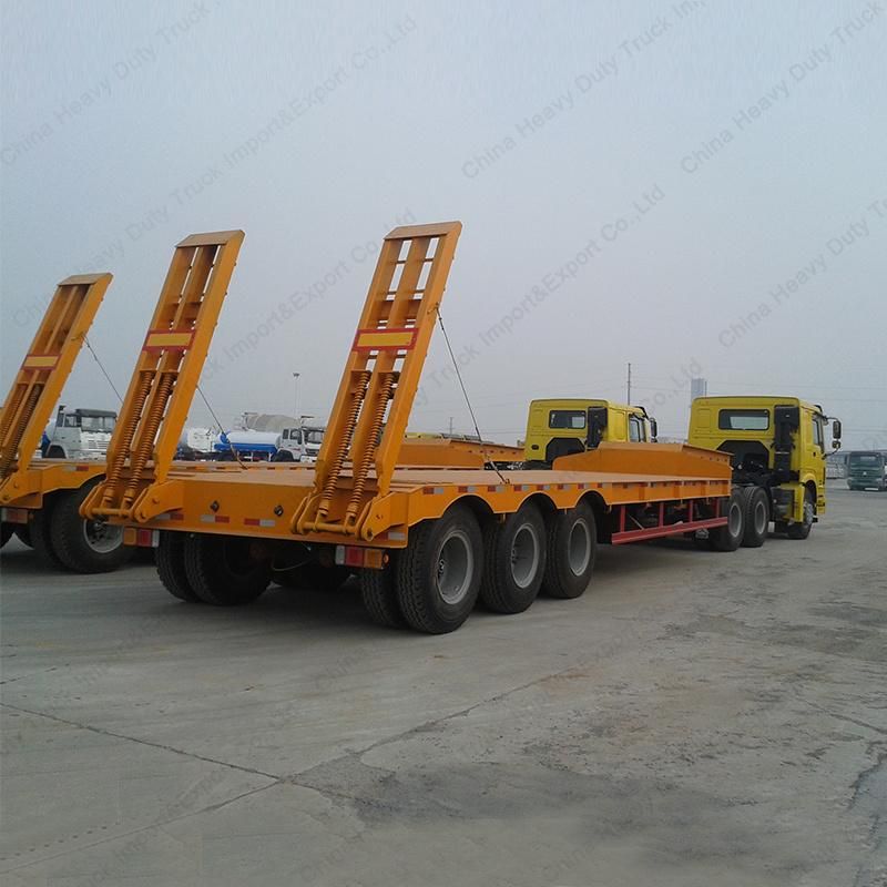 3 Axles 13m Length 60tons Gooseneck Lowbed Semi Trailer Lowboy Trailer