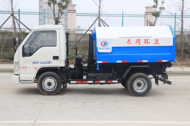 China Garbage Truck Hot Sale Forland 3m3 5m3 8m3 3cbm Mini Hook Boom Arm Lift Garbage Truck Detechable Container Hook Arm Garbage Truck