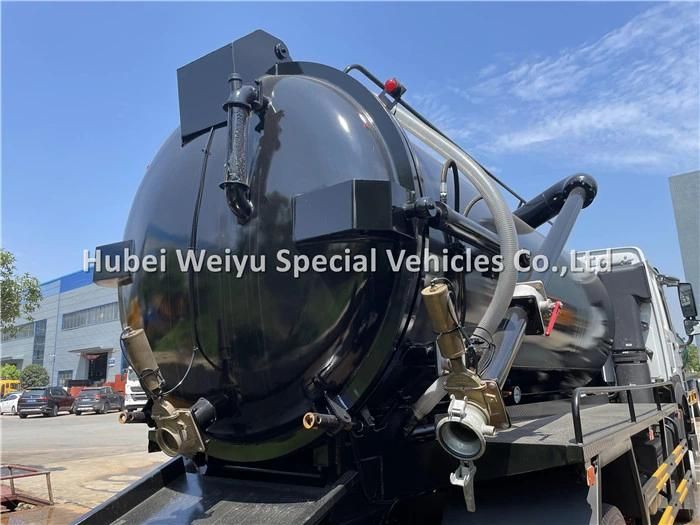 HOWO 10, 000 Liters Sewer Cleaning Truck Sewage Vacuum Suction Truck with Highly Efficient Italy Brand Bp Pump