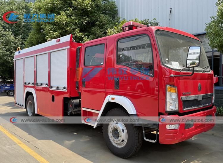 Sinotruk HOWO 4X2 Small 5tons 8tons Fire Fighting Forest Rescue Truck with Water Foam Tank