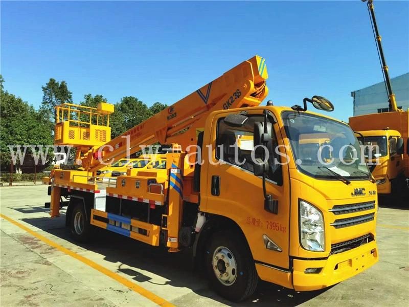 China Brand Jmc 4X2 23meters Telescopic Boom Aerial Work Platform Truck with Hydraulic Lifter Boom Truck