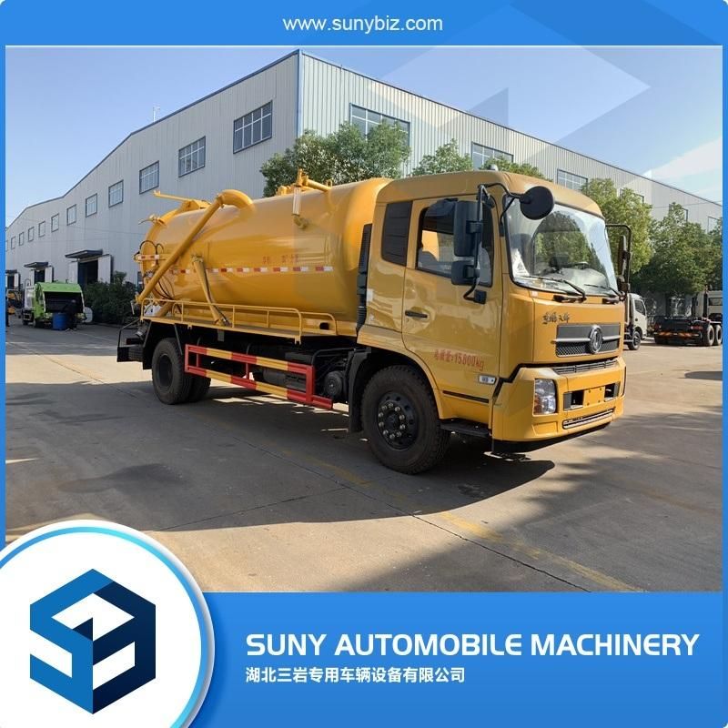 15000L Combi Suction Sewage Sucker Sewer Jetting Trucks with Sludge and Water Tank