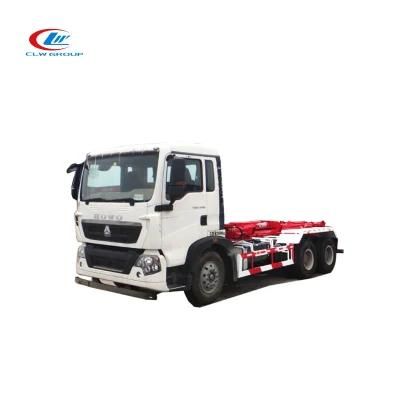 HOWO Hydraulic Arm Garbage Truck Hook Lift Garbage Truck