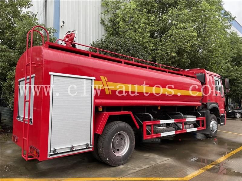 Sinotruk HOWO 4X2 15cbm 15000liters Fire Fighting Truck Water Tank Spraying Truck