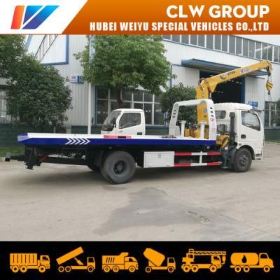 Broken Car Vehicle Rescue New Wreckers Tow Tank Under Lift Sany Palfinger Crane Wreckers Flatbed Truck