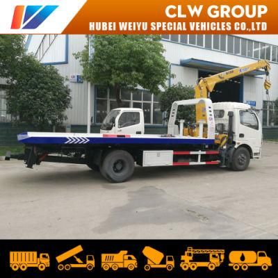 Broken Car Vehicle Rescue New Wreckers Tow Tank Under Lift Sany Palfinger Crane Wreckers Flatbed Truck