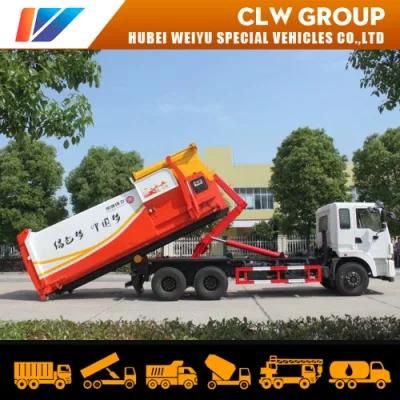 10wheels 6X4 18ton Dongfeng Hook Lift Garbage Truck Rear Loader Refuse Waste Loading Hooklift Garbage Container Truck
