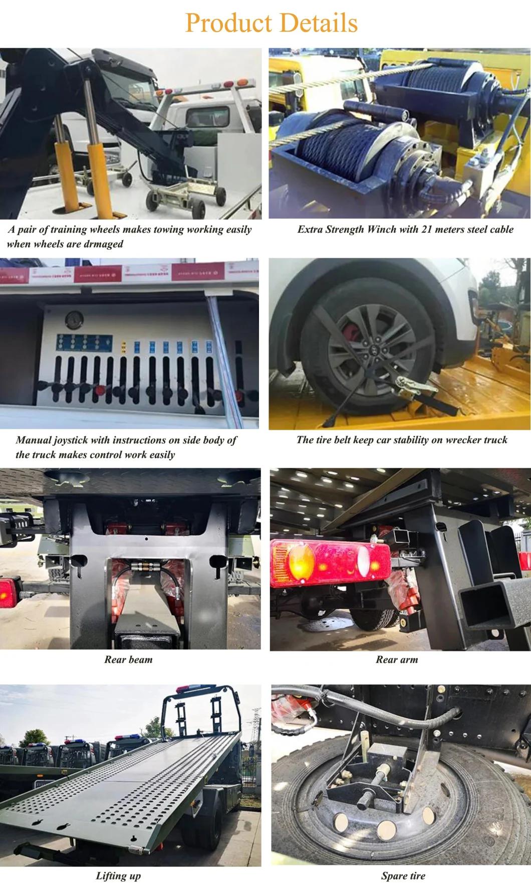 Sinotruk HOWO 4tons Flatbed Tow Truck 4ton 3-7t One-Towing-Two Platform Wrecker Heavy Duty Truck