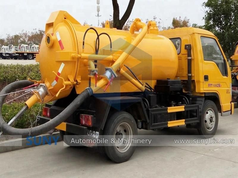 Foton 3000L Sewage Suction Tanker Truck with High Pressure Pump