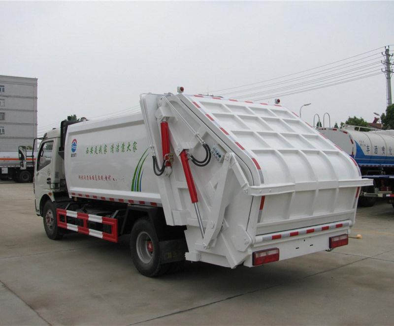 DFAC 4X2 8 M3 New Compactor Garbage Waste Refuse Truck for Sale with Rear Scoop Collection